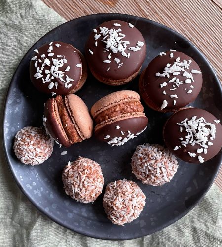 Chokladbollsmacarons